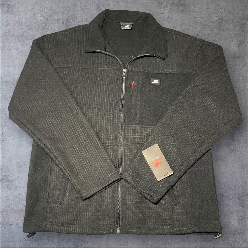 New Balance Full Zip Sweater Black Size M NWT